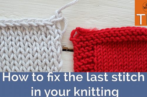 Fixing the last stitch in your knitting to avoid a loose loop on the edge
