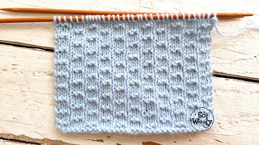 How to knit the Double Andalusian stitch: A four-row repeat pattern that doesn't curl. So Woolly.