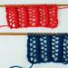 Lace Grid one row knitting stitch pattern