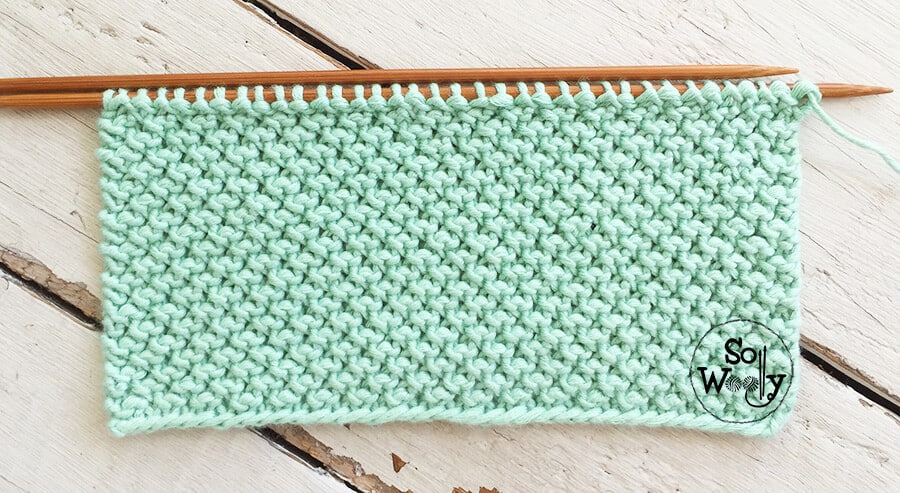 Twisted Knot knitting stitch pattern and video tutorial. So Woolly.