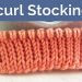 No curl Stockinette Stocking stitch knitting pattern