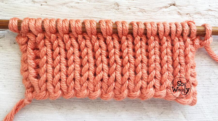A new version of the Stockinette stitch knitting that doesn't curl. So Woolly.