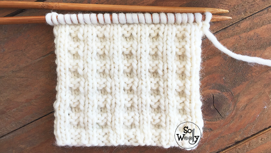 How to knit the Waffle stitch, step by step. So Woolly.
