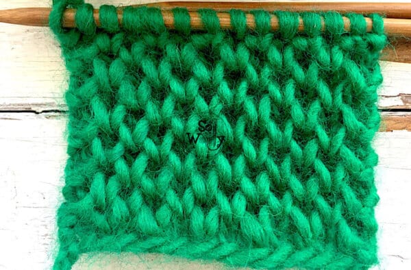 Honeycomb Brioche knitting stitch pattern for Winter