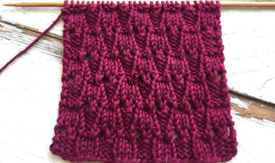 Reversible knitting stitch pattern that doesn't curl. So Woolly.