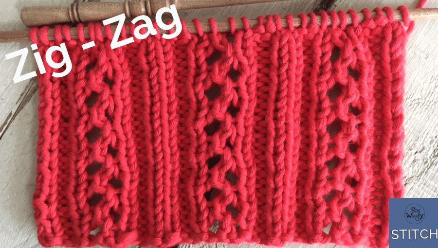 Zig Zag lace knitting stitch pattern that doesn't curl