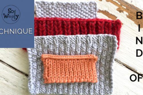 Four knitting techniques to bind off different stitches