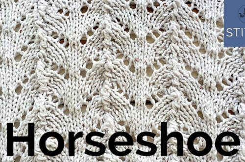 How to knit the Horseshoe Lace stitch pattern