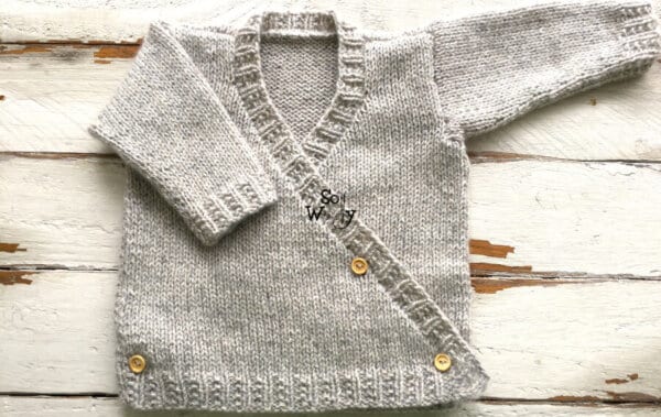 Baby Kimono (Cardigan, Jacket) knitting pattern - So Woolly