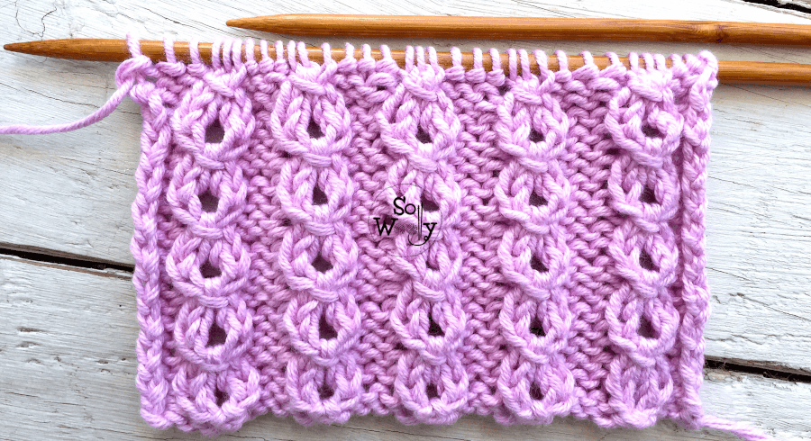 Baby Eyelets Cables knitting stitch (without cable needle)