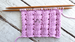 Lace knitting stitch pattern