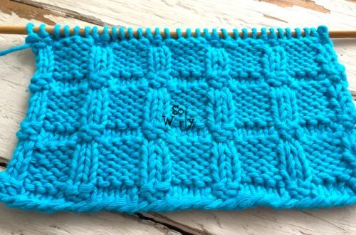 Embossed Blocks reversible knitting stitch pattern
