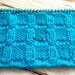 Embossed Blocks reversible knitting stitch pattern