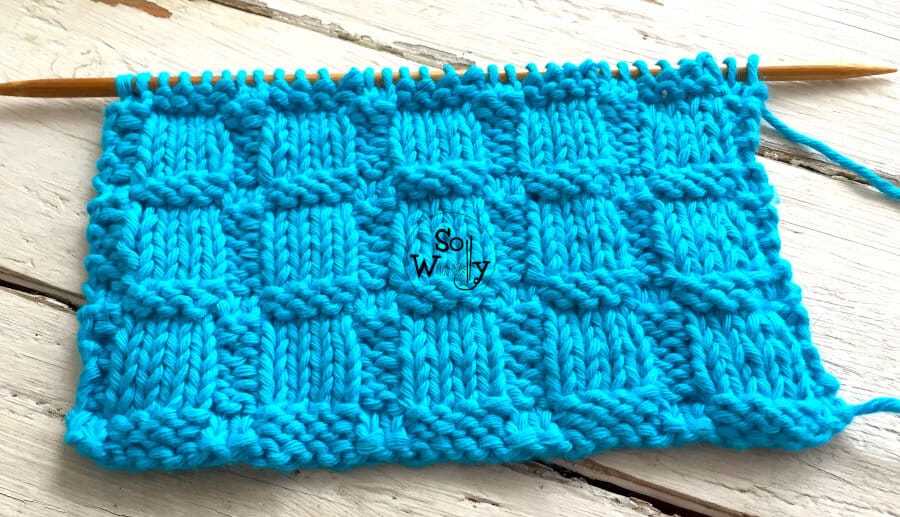 Embossed Blocks: A reversible knitting stitch pattern, that doesn't curl. So Woolly.