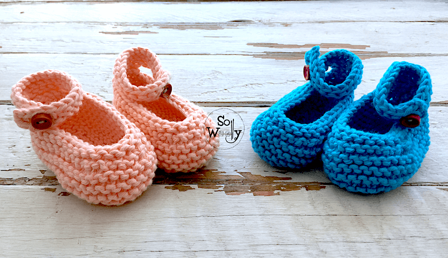 How to knit Baby Toddler Shoes using straight needles