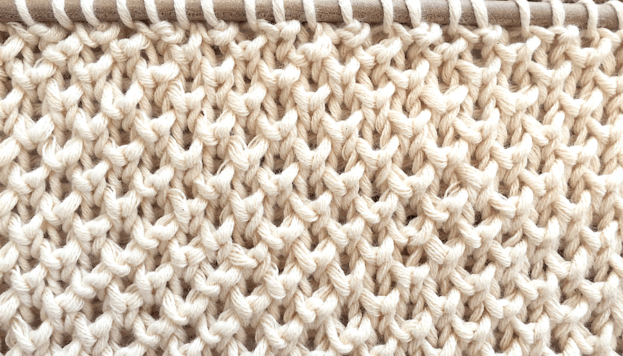 A version of the Waffle stitch knitting pattern ideal for