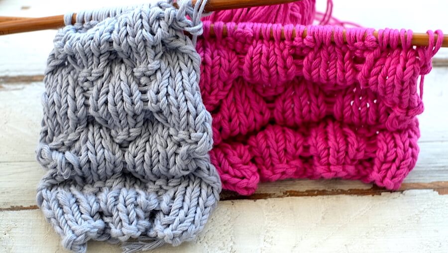 Puffy stitch knitting pattern