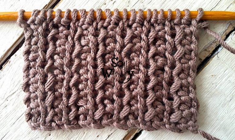 How to knit the Rickrack Rib stitch: 2 rows+it doesn’t curl!
