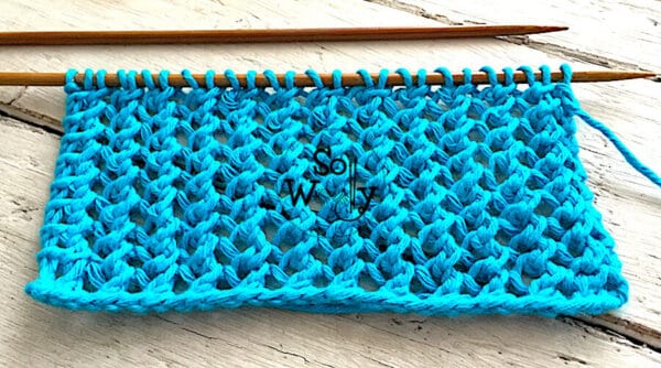 Two Row Repeat Mesh Stitch Knitting Pattern Super Easy Two Row Repeat Mesh Stitch Knitting Pattern Super Easy