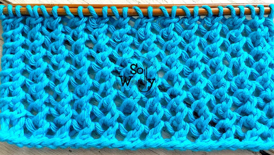 Three row mesh: a free knitting stitch pattern – String Geekery