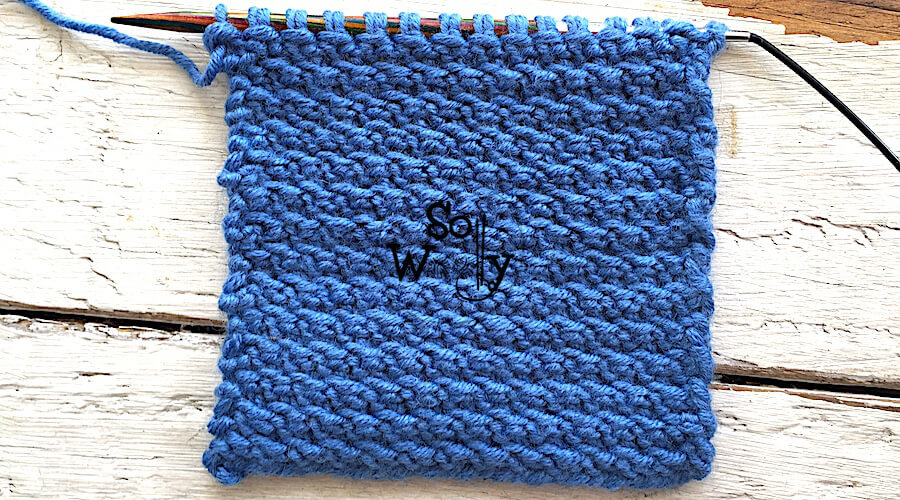 Easy four-row repeat knitting pattern Purl Twist stitch. So Woolly.