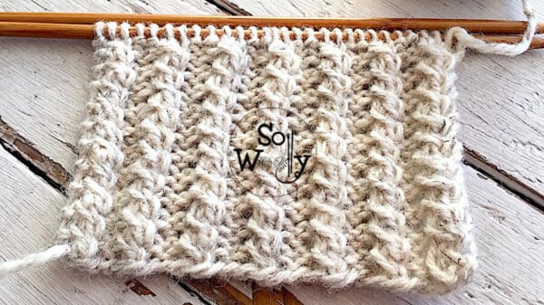 How to knit the Mock Cable Ribbing stitch