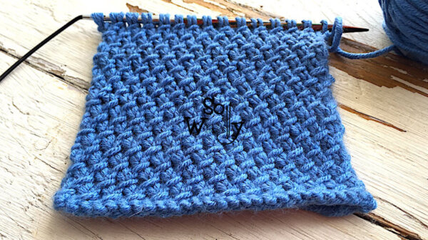 How to knit the Purl Twist stitch pattern, step by step