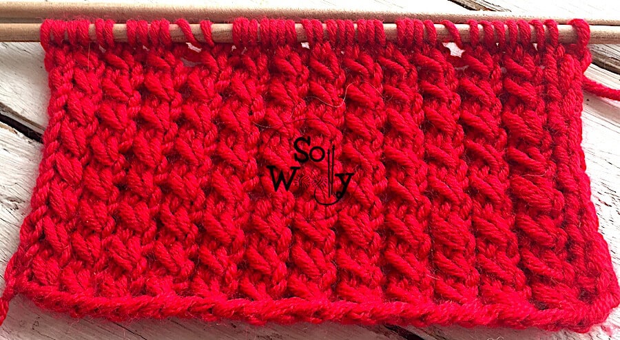 How to Knit the Double Twisted 1x1 Rib Stitch, Knitting Stitch Pattern