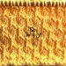 Thorn stitch knitting pattern using straight needles