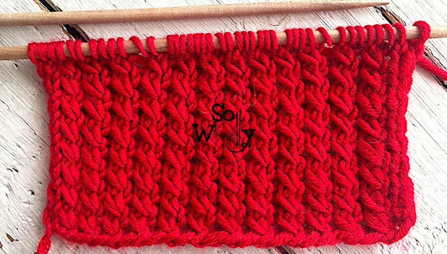 How to knit the Twisted Rib stitch - English and Continental