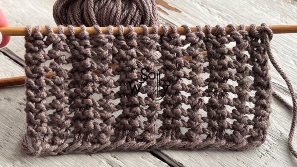 How to knit the One-row repeat stitch: Reversible-no curling