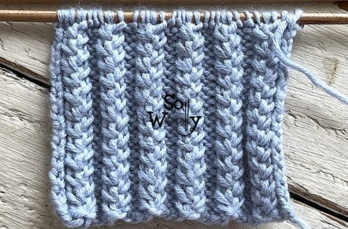 Double Braided Ribbing knit stitch pattern