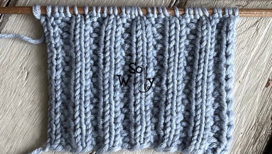 Double Braided knitting stitch pattern. So Woolly.