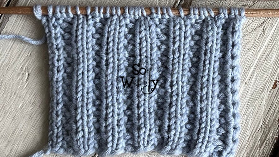 Two-color Woven Plait stitch 🔅 Knitting Stitch Patterns