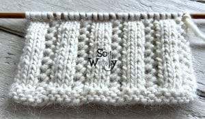 Easy Lace Column Scarf knit stitch