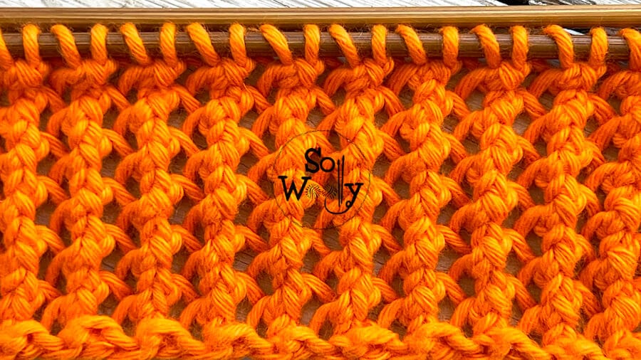 Knot Mesh Stitch - Knitting Stitch Dictionary 