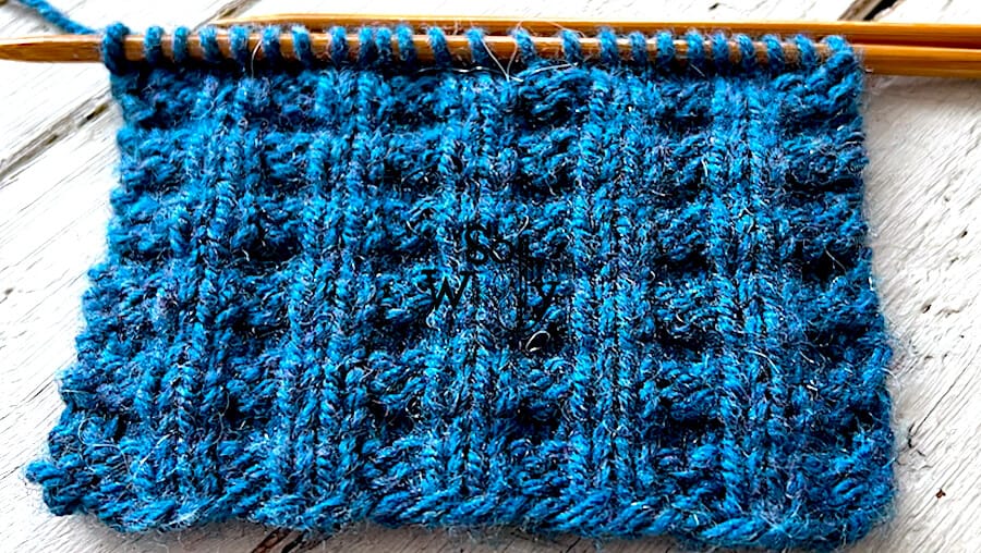 How to knit the Thermal stitch pattern step by step