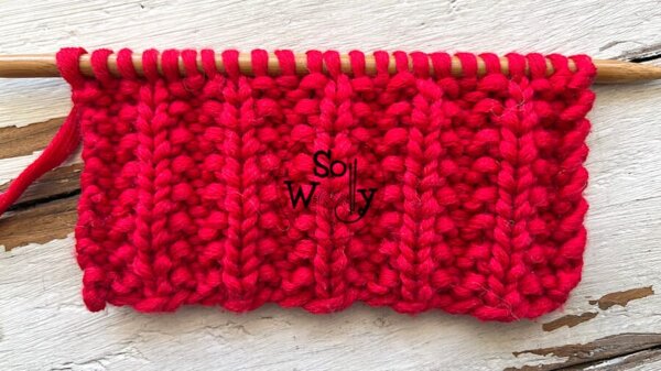 How to knit a second version of the Mock English Rib stitch