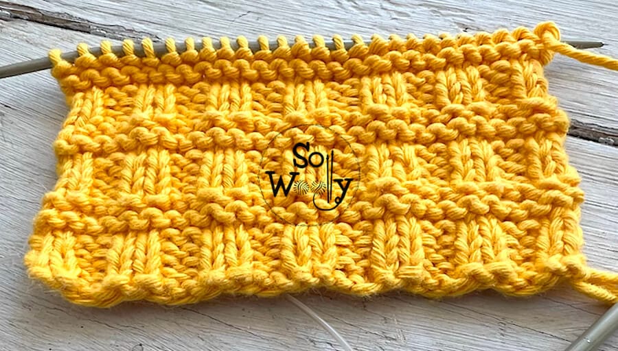 How to knit the Tiles stitch reversible and lays flat