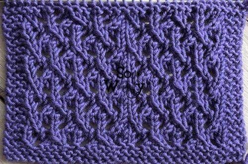 How to knit the English Mesh Lace stitch pattern