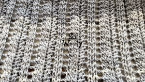 How to knit an easy Lace Ladder in two rows