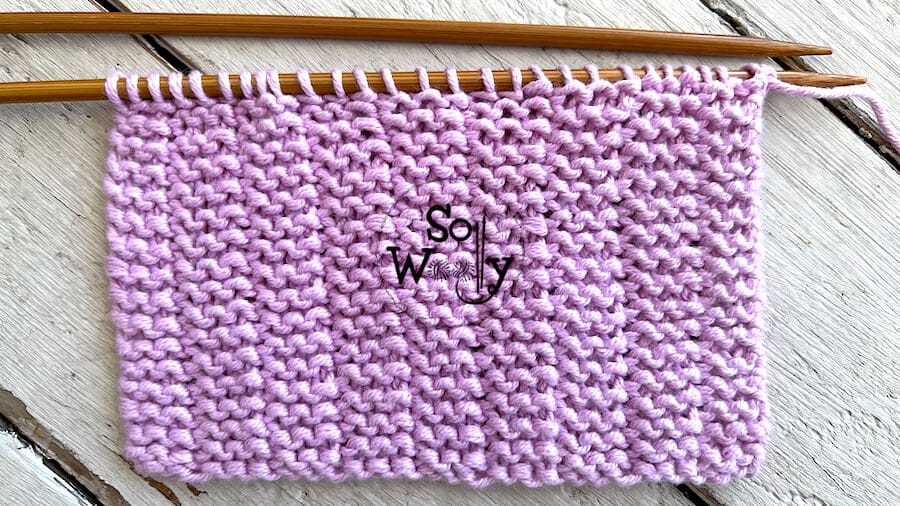 Subtle Stripes in Garter stitch knitting pattern (reversible). So Woolly.