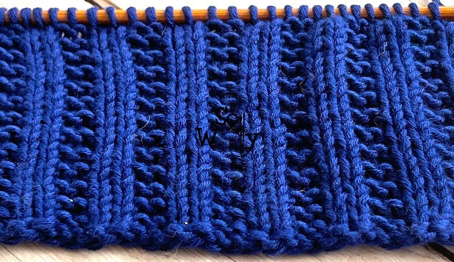 How to knit the Double Garter Rib (only two rows)- So Woolly