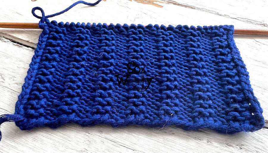 How to knit the Double Garter Rib (only two rows)- So Woolly