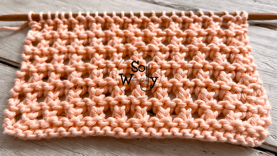 How to knit the Eyelet rows stitch pattern no purling