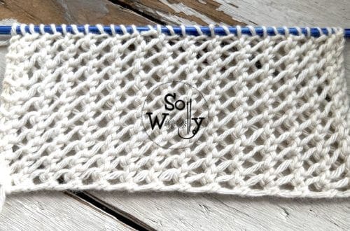 How to knit the Witche's Ladder stitch in one row