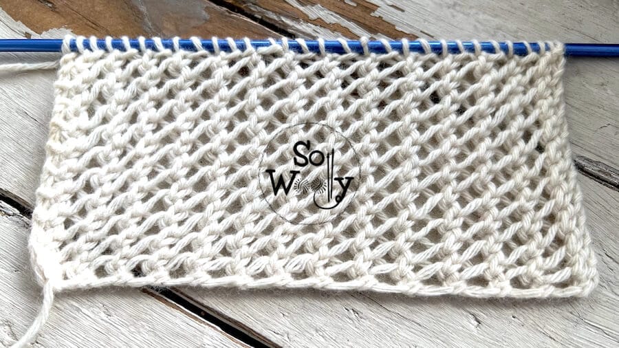 How to knit the Witche's Ladder stitch in one row