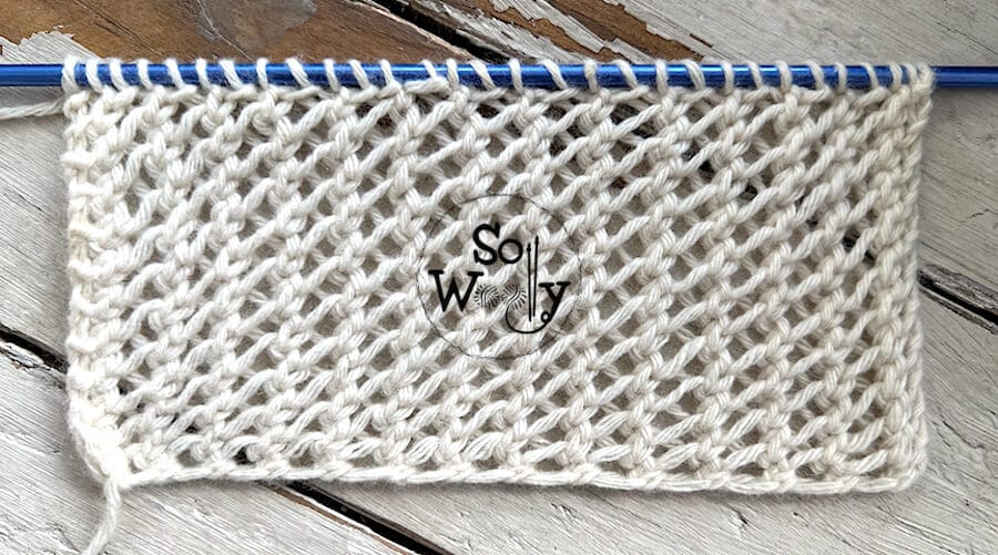 The Witch's Ladder knit stitch is a reversible lace pattern, ideal for beginners. So Woolly.