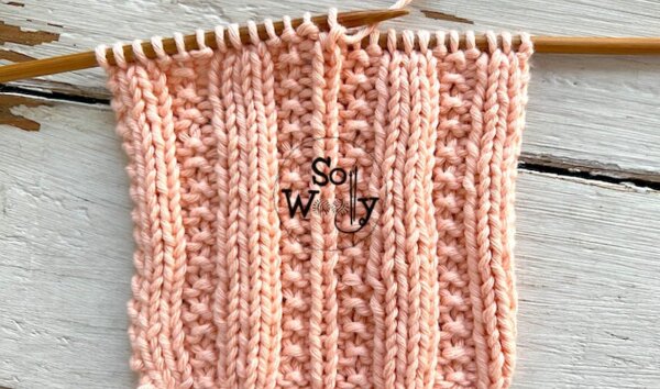 How to knit an Easy Two-row Repeat Pattern-great for scarves