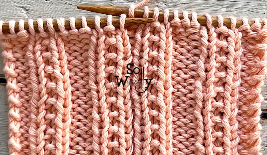 How to knit an easy Two-row repeat stitch for beginners
